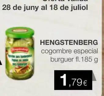 Plusfresc Hengstenberg Cogombre Especial Burguer oferta