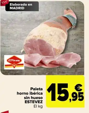Carrefour Paleta horno ibérica sin hueso estevez oferta