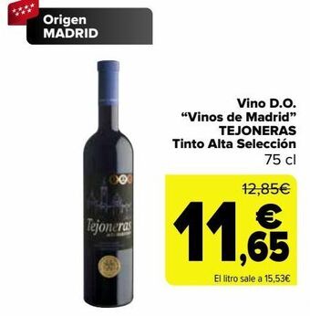 Carrefour Vino d.o. "vinos de madrid" tejoneras tinto alta selección oferta