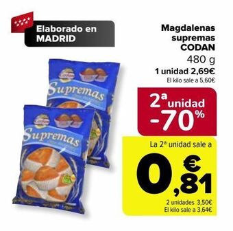 Carrefour Magdalenas supremas codan oferta