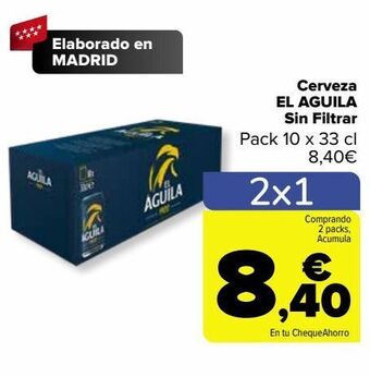 Carrefour Cerveza el aguila sin filtrar oferta