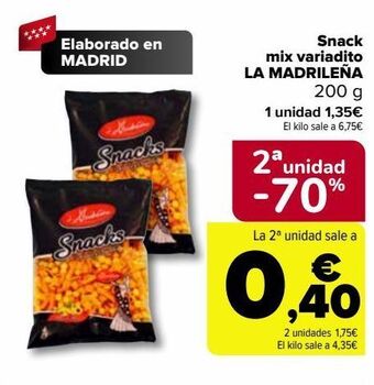 Carrefour Snack mix variadito la madrileña oferta