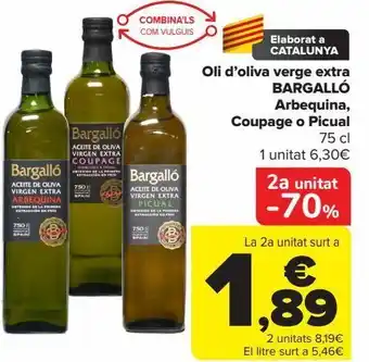 Carrefour Oli d'oliva verge extra bargalló arbequina, coupage o picual oferta
