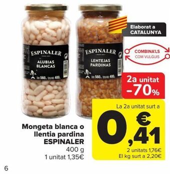 Carrefour Mongeta blanca o llentia pardina espinaler oferta