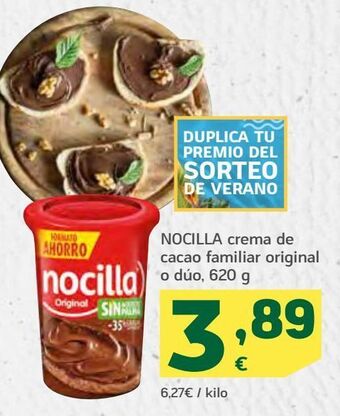 HiperDino Nocilla crema de cacao familiar original o dúo oferta