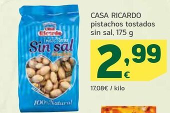 HiperDino Casa ricardo pistachos tostados sin sal oferta