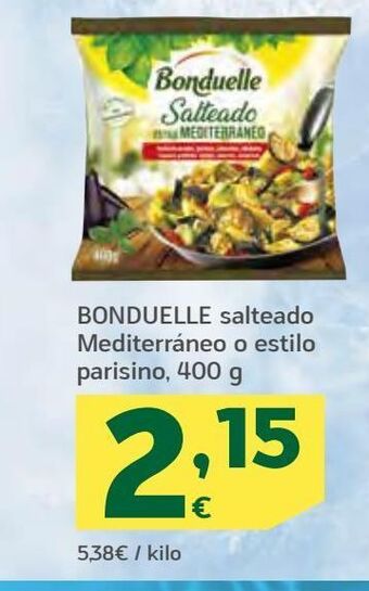 HiperDino Bonduelle salteado mediterráneo o estilo parisino oferta
