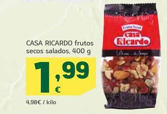 HiperDino Casa ricardo frutos secos salados oferta