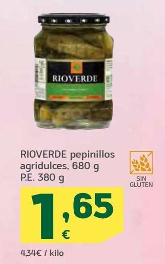 HiperDino Rioverde pepinillos agridulces oferta
