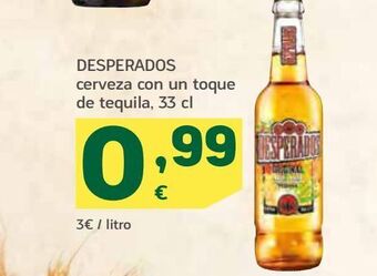 HiperDino Desperados cerveza con un toque de tequila oferta