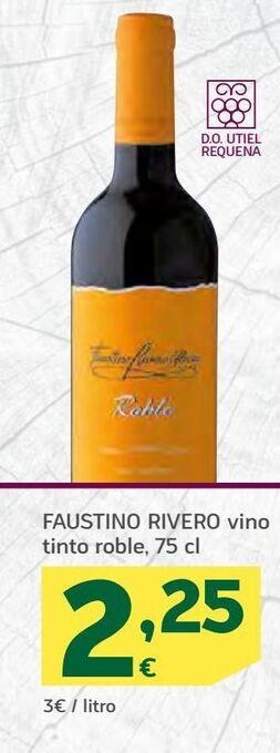 HiperDino Faustino rivero vino tinto roble oferta