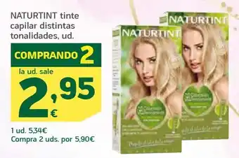 HiperDino Naturtint tinte capilar distintas tonalidades, ud. oferta