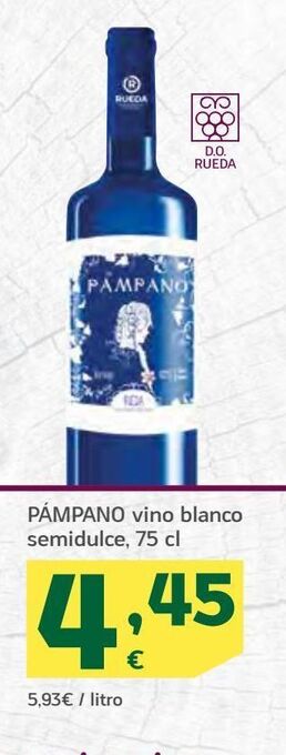 HiperDino Pámpano vino blanco semidulce oferta