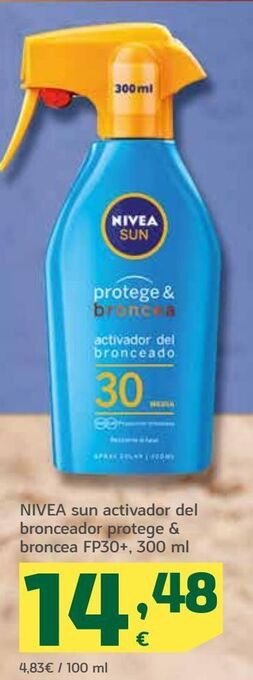 HiperDino Nivea sun activador del bronceador protege & broncea fp30+ oferta