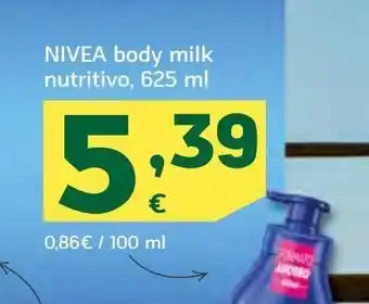 HiperDino Nivea body milk nutritivo oferta