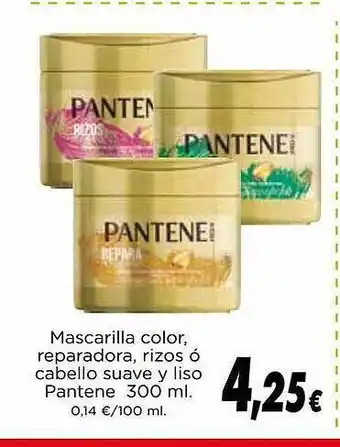 Proxi Mascarilla Color Reparador Rizos ó Cabello Suave Y Liso Pantene oferta