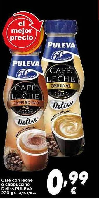 Supermercados Piedra Café Con Leche O Cappuccino Deliss Puleva oferta