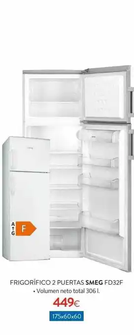 Tien 21 Frigorifico 2 Puertas Smeg Fd32f oferta