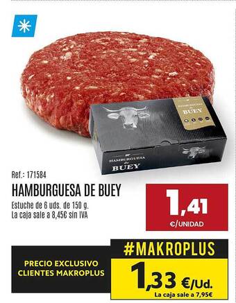 Makro Hamburguesa De Buey oferta