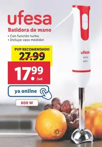 Lidl Batidora de mano ufesa oferta