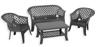 Conjunto resina veranda antracita