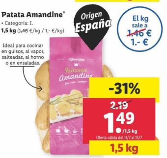 Lidl Patatas oferta