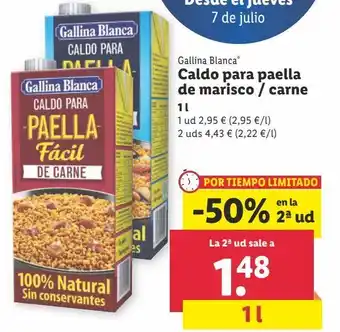 Lidl Caldo gallina blanca oferta