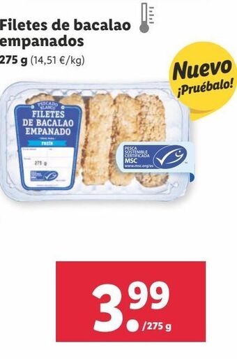 Lidl Filetes de bacalao oferta