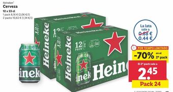 Lidl Cerveza heineken oferta
