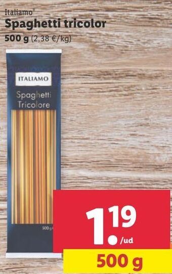 Lidl Espaguetis italiamo oferta