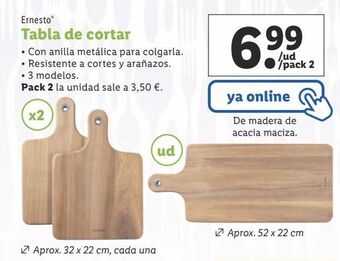 Lidl Tabla de cortar ernesto oferta