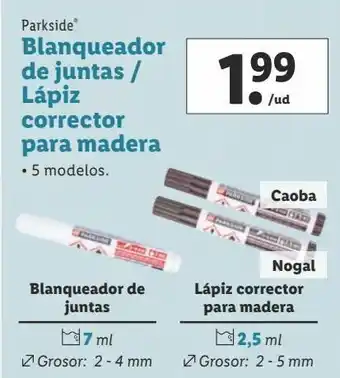 Lidl Blanqueador de juntas parkside oferta