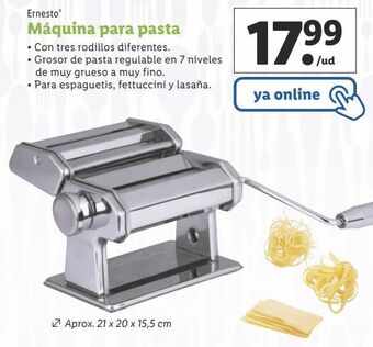 Lidl Máquina para pasta ernesto oferta