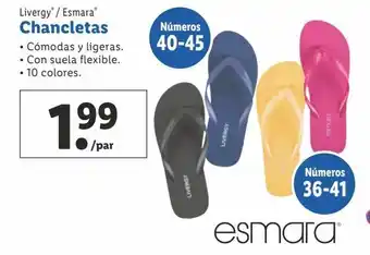 Lidl Chanclas livergy oferta