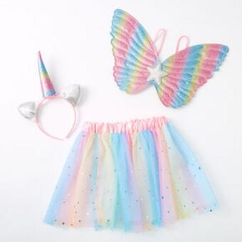 Claire's Claire's club pastel rainbow unicorn dress up set - 3 pack oferta