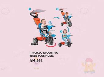 Hipercor Triciclo Evolutivo Baby Plus Music oferta