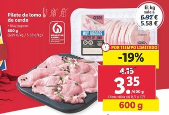 Lidl Filetes de cerdo oferta