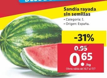 Lidl Sandía oferta