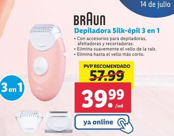 Lidl Depiladora femenina braun oferta