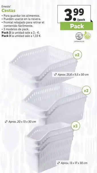 Lidl Cesta ernesto oferta