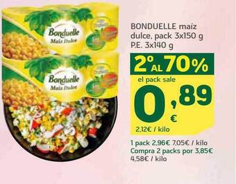 HiperDino Bonduelle Maíz Dulce oferta