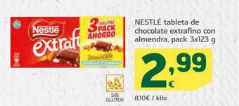 HiperDino Nestlé Tableta De Chocolate Extrafino Con Almendra oferta