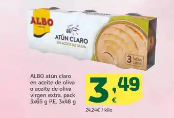 HiperDino Albo Atún Claro En Aceite De Oliva O Aceite De Oliva Virgen Extra oferta