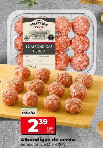 Dia Supermercados Albóndigas De Cerdo Selección De Dia oferta