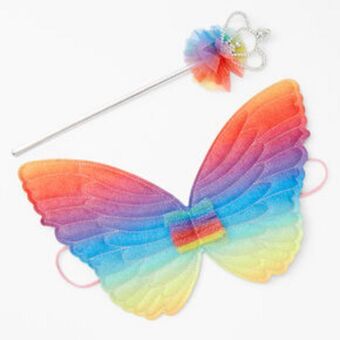 Claire's Claire's club bright rainbow butterfly dress up set oferta