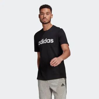 Decathlon Camiseta manga corta adidas fitness linear negro oferta