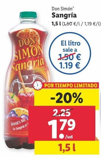 Lidl Sangría don simón oferta