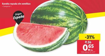Lidl Sandía oferta