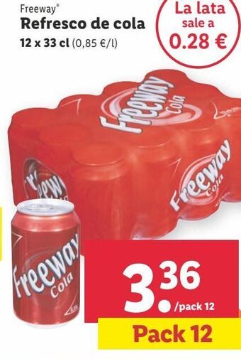 Lidl Refresco de cola freeway oferta