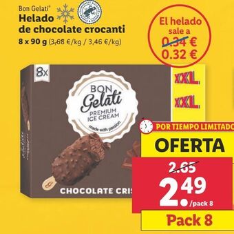 Lidl Helado de chocolate oferta